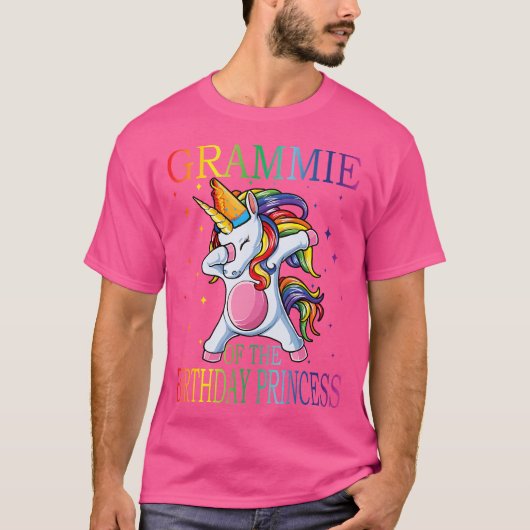 Grammie van de Birthday Princess Unicorn T-shirt (Voorkant)