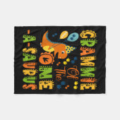 Grammie van de One-a-saurus 1st Birthday Dinosaur Fleece Deken (Voorkant (Horizontaal))