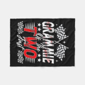 Grammie van de twee snelle tweede verjaardag racea fleece deken (Voorkant (Horizontaal))