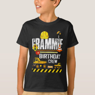 Grammie Verjaardag Crew Bouw Graafmachine Party T-shirt