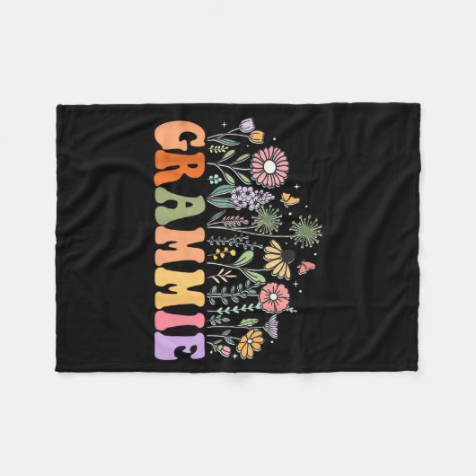 Grammie Wildflower Floral Birthday Baby Shower New Fleece Deken (Voorkant (Horizontaal))