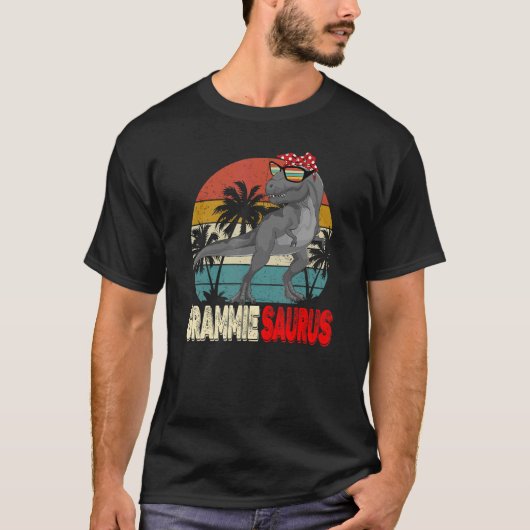 Grammiesaurus Rex Dinosaur Grammie Saurus T-shirt (Voorkant)