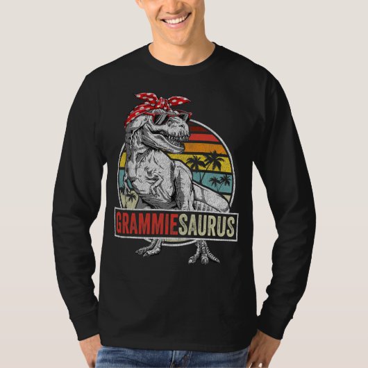 Grammiesaurus T Rex Dinosaur Grammie Saurus Family T-shirt (Voorkant)