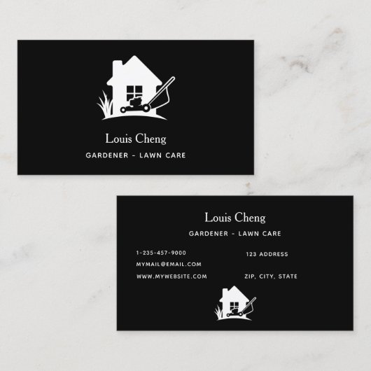 Grammoer in de grassector visitekaartje (Voorkant / Achterkant)