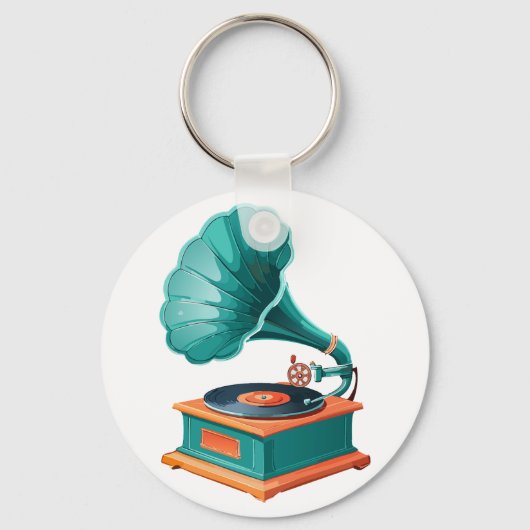 Grammofoon Sleutelhanger (Voorkant)