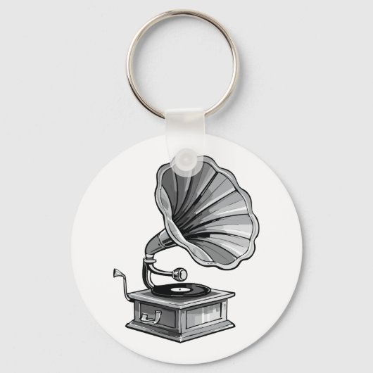 Grammofoon Sleutelhanger (Voorkant)