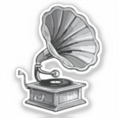Grammofoon Sticker (Voorkant)