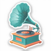 Grammofoon Sticker (Voorkant)