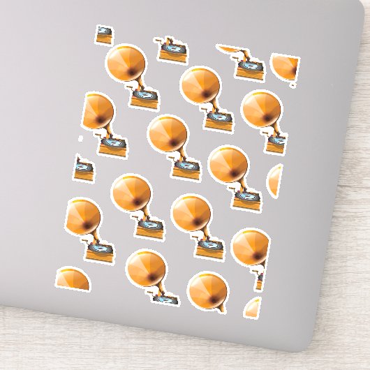 Grammofoonplaat patroon. sticker (Detail)