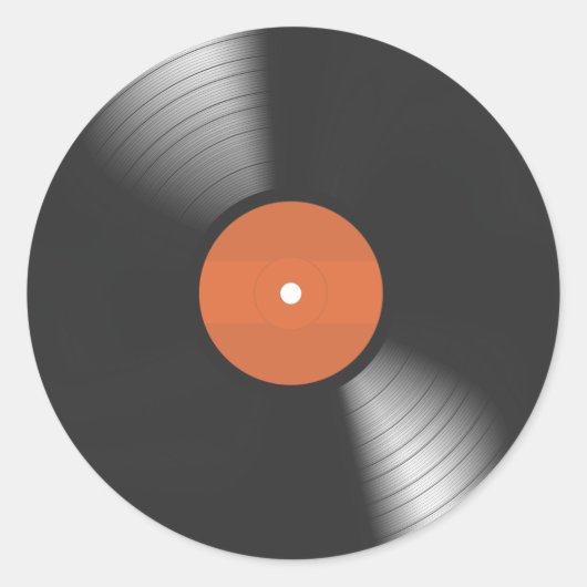 Grammofoonplaat Ronde Sticker (Voorkant)