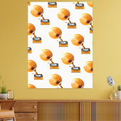 Grammofoonplaatpatroon. Canvas Afdruk (Insitu (Woonkamer))