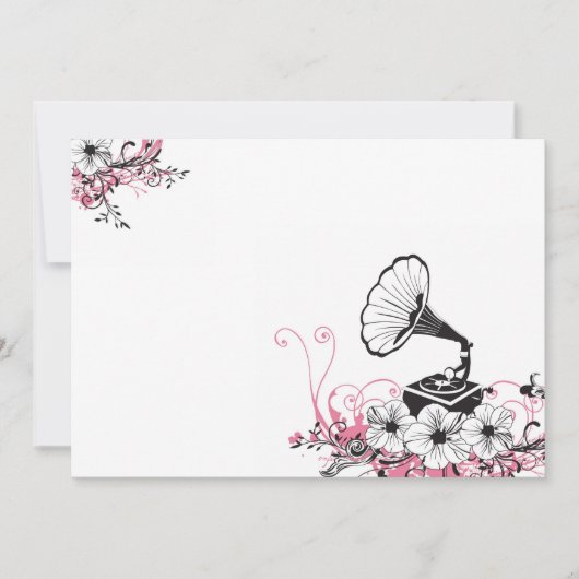 grammofoonuitnodiging kaart (Voorkant)