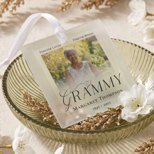 Grammy Aandenken Foto-herinnering Glas Ornament