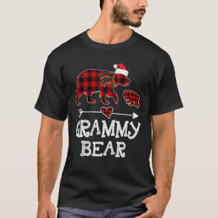 Grammy Bear Kerst Pyjama Rode Geruite Buffalo Voor T-shirt
