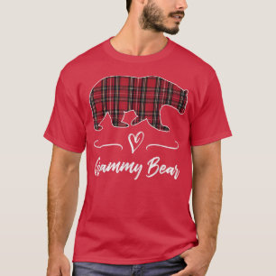 Grammy Beer Red Tartan Pset Heart Fun Grandma Gif T-shirt