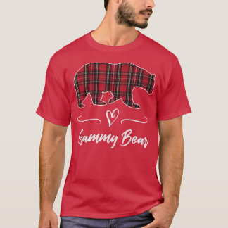 Grammy Beer Red Tartan Pset Heart Fun Grandma Gif T-shirt
