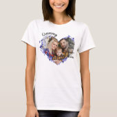 Grammy bloemhart Met Kleinkinderen Namen & Foto T-shirt (Voorkant)
