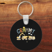 Grammy-bouwteam graafmachine verjaardagsjongen sleutelhanger (Voorkant)