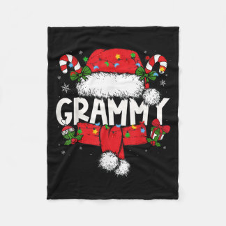Grammy Christmas Pyjama Santa Claus Family Matchin Fleece Deken