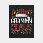 Grammy Claus Christmas Lights Pajama Family Matchi Fleece Deken (Voorkant)