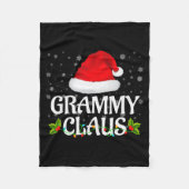 Grammy Claus Christmas Lights Santa Pajama Family  Fleece Deken (Voorkant)