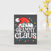 Grammy Claus Funny Xmas Christmas Grandma Holiday  Kaart (Gele Bloem)
