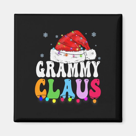 Grammy Claus Grappige Xmas Familie Matching Oma Ch Magneet (Voorkant)