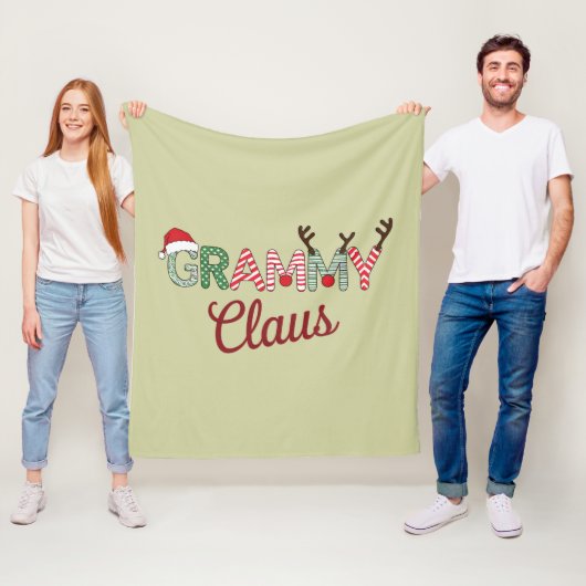 Grammy Claus Kerst Oma Gift Xmas Fleece Deken (In situ)