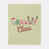 Grammy Claus Kerst Oma Gift Xmas Fleece Deken (Voorkant)