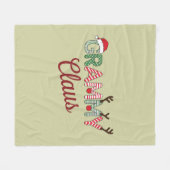 Grammy Claus Kerst Oma Gift Xmas Fleece Deken (Voorkant (Horizontaal))