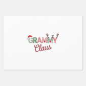 Grammy Claus Kerst Oma Gift Xmas Inpakpapier Vel (Voorkant)
