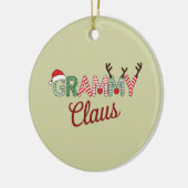 Grammy Claus Kerst Oma Gift Xmas Keramisch Ornament (Links)