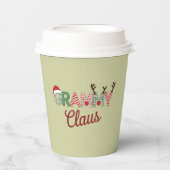 Grammy Claus Kerst Oma Gift Xmas Papieren Bekers (Voorkant)
