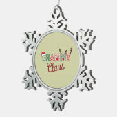 Grammy Claus Kerst Oma Gift Xmas Tin Sneeuwvlok Ornament (Rechts)