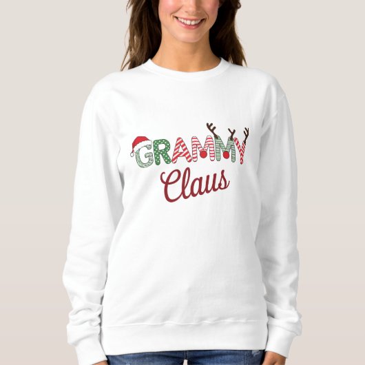 Grammy Claus Kerst Oma Gift Xmas Trui (Voorkant)