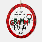 Grammy Claus kerstfoto's geplaveid met keramisch o Keramisch Ornament (Links)