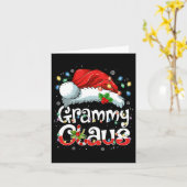 Grammy Claus Kerstmis Kerstman Matching Familie Ke Kaart (Gele Bloem)