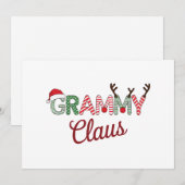 Grammy Claus Kerstmis Oma Cadeau Xmas  Feestdagenkaart (Voorkant / Achterkant)