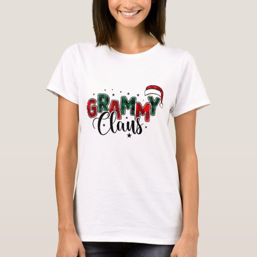 Grammy Claus kerstziekte T-shirt (Voorkant)