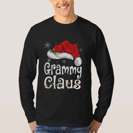 Grammy Claus Shirt Christmas Pajama Family (Voorkant)