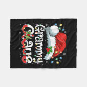 Grammy Claus Xmas Santa Matching Family Christmas  Fleece Deken (Voorkant (Horizontaal))