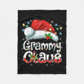 Grammy Claus Xmas Santa Matching Family Christmas Fleece Deken (Voorkant)