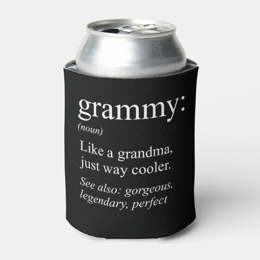 Grammy Definition, oma, Nana Gift Blikjeskoeler (Blikje Voorkant)