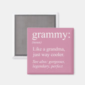 Grammy Definition, oma, Nana Gift Magneet (Voorkant / Achterkant)