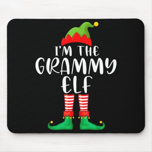 Grammy Elf Matching Family Group Christmas Party P Muismat (Voorkant)