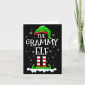 Grammy Elf Squad Xmas Family Matching Group Christ Kaart (Voorkant)
