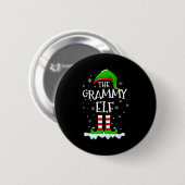 Grammy Elf Squad Xmas Family Matching Group Christ Ronde Button 5,7 Cm (Voorkant /achterkant)