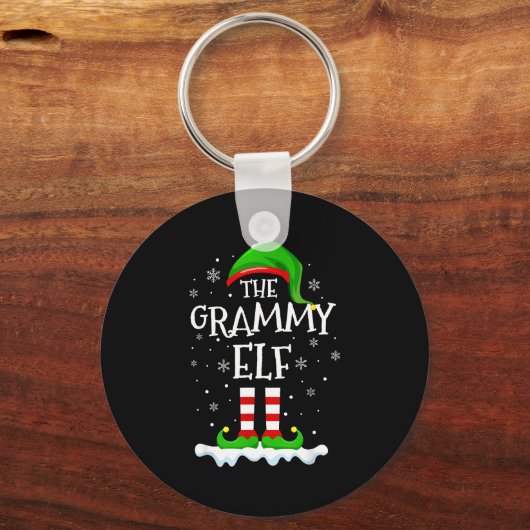 Grammy Elf Squad Xmas Family Matching Group Christ Sleutelhanger (Voorkant)