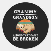 Grammy en kleinzoon hebben een band die niet verbr ronde sticker (Voorkant)