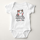 Grammy en Papa Love Me kleindochter Kitten Romper (Voorkant)